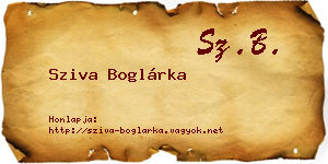 Sziva Boglárka névjegykártya