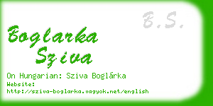 boglarka sziva business card